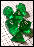 Dice : Dice - Dice Sets - Multi Co Dice Pack Green with White Numerals Transparent Complete - Ebay 2010